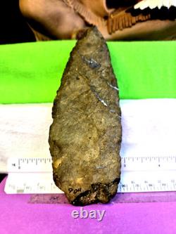 Artifact grand couteau ancien en chert de Coshocton provenant du comté de Licking, Ohio