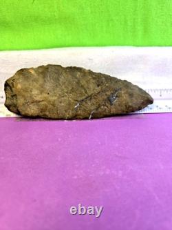 Artifact grand couteau ancien en chert de Coshocton provenant du comté de Licking, Ohio