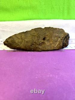 Artifact grand couteau ancien en chert de Coshocton provenant du comté de Licking, Ohio