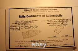 Artifact préhistorique lanceolate à tige précoce avec certificat d'authenticité Bill German