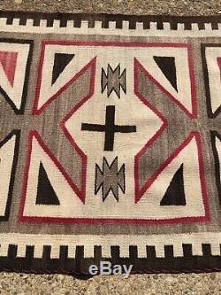 Au Début Des Années 1900 Navajo Klagetoh Tapis, 65x 33,5 Amérindien