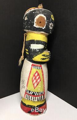 Au Début Et Grands Hopi Amérindien Kachina Doll Sculpté Katsina Route 66 Antique