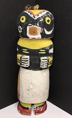Au Début Et Grands Hopi Amérindien Kachina Doll Sculpté Katsina Route 66 Antique