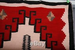 Au Début Tapis Navajo, Couverture Textile Amérindien, Tissage Peu Commun Unique Grand