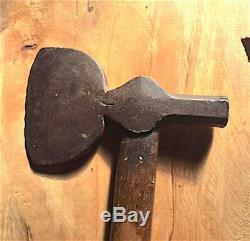 Authentique Ca. 1750 Native American Fin Sondage Tomahawk / Early Haft. Style Rare