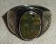 Bague En Argent Sterling Vintage Des Annees 70 En Turquoise Verte Navajo Taille 5 Belles Tampographies Vafo