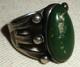 Bague En Argent Sterling Vintage Nahjo Avec Grande Turquoise Verte, Taille 6