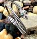 Bracelet En Argent EnroulÉ MÉga Rare Avec Yeux Turquoises Fait Main Navajo