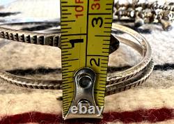 BRACELET EN ARGENT ENROULÉ MÉGA RARE AVEC YEUX TURQUOISES FAIT MAIN NAVAJO