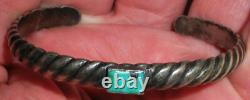BRACELET VINTAGE NAVAJO TURQUOISE EN ARGENT STERLING