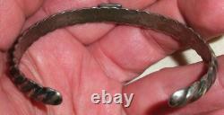 BRACELET VINTAGE NAVAJO TURQUOISE EN ARGENT STERLING