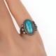 Bague En Argent Navajo Ancien De Taille Sz4.5 Et Turquoise De Haute Qualité