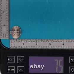 Bague en argent sterling 925 Navajo avec turquoise ancien, Fred Harvey, amérindienne, taille 6