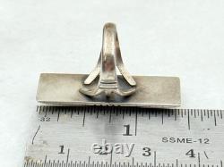 Bague en argent sterling 925 turquoise du poste de commerce Bell des premiers Amérindiens taille 5