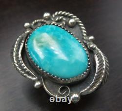 Bague en argent sterling et turquoise ANNA BEGAY Native American Navajo de collection précoce