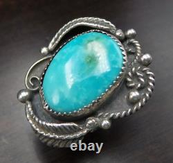 Bague en argent sterling et turquoise ANNA BEGAY Native American Navajo de collection précoce