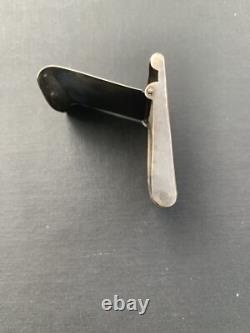 Boîte à allumettes en argent Hopi rare précoce, contenant un support pour les Amérindiens Navajo