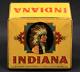 Boîte à Cigares Vintage Indiana Chief Précoce Avec Graphisme Amérindien Vide