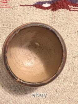Bol en céramique polychrome Hopi Tewa Pueblo antique et lourd