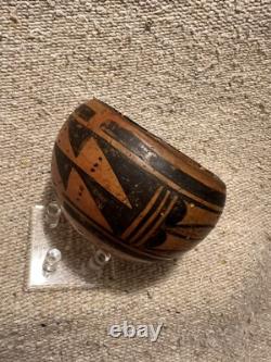 Bol en céramique polychrome Hopi Tewa Pueblo antique et lourd
