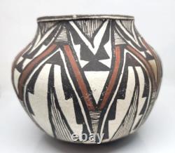 Bol en poterie ACOMA polychrome précoce fait main Pueblo Américain natif
