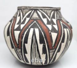 Bol en poterie ACOMA polychrome précoce fait main Pueblo Américain natif