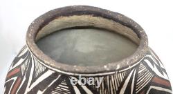 Bol en poterie ACOMA polychrome précoce fait main Pueblo Américain natif