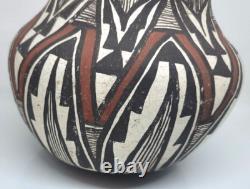 Bol en poterie ACOMA polychrome précoce fait main Pueblo Américain natif