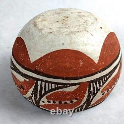 Bol en poterie de l'Isleta Pueblo amérindien du début des années 1900, 3x 1.25x Incroyable