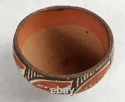 Bol en poterie de l'Isleta Pueblo amérindien du début des années 1900, 3x 1.25x Incroyable