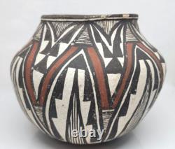 Bol en poterie polychrome ACOMA précoce fait main Pueblo Amérindien