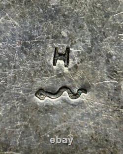 Boucle de ceinture en argent sterling et turquoise artisanale de Morris Robinson Hopi, début des années 1900