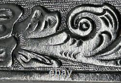 Boucle de ceinture en argent sterling et turquoise artisanale de Morris Robinson Hopi, début des années 1900