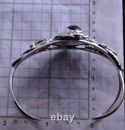 Bracelet Argent Et Onyx Par Herbert B Yazzie 9k03n