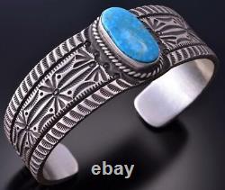 Bracelet En Argent Et Turquoise Navajo Par Hs Ou Sh 1k13b