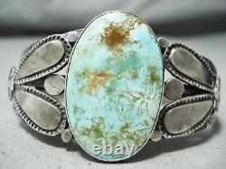 Bracelet En Argent Sterling Navajo Royston Turquoise Vintage
