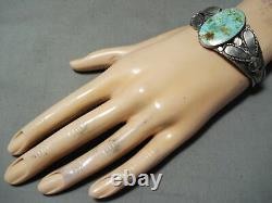 Bracelet En Argent Sterling Navajo Royston Turquoise Vintage