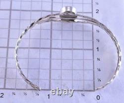Bracelet En Fil Torsadé En Argent Et Opale Navajo Par Rb 1l10p