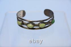Bracelet Navajo ancien avec turquoise
