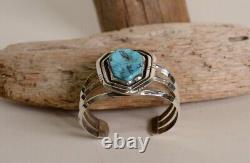 Bracelet à manchette Navajo - Argent sterling lourd du début du 21e siècle