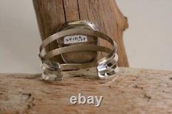 Bracelet à manchette Navajo - Argent sterling lourd du début du 21e siècle