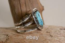 Bracelet à manchette Navajo - Argent sterling lourd du début du 21e siècle