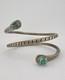 Bracelet De Manche En Ingot Estampé En Argent Sterling Turquoise Navajo Vintage Précoce