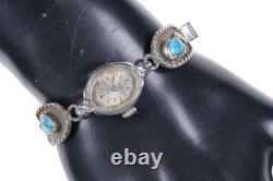 Bracelet de montre en argent sterling Navajo pour dames anciennes