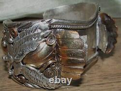 Bracelet de montre manchette Vintage Navajo Allen Chee en argent sterling avec des aigles volants - pas de montre