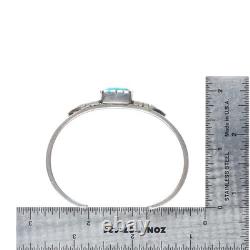 Bracelet de poignet en argent sterling Navajo de Pete Johnson avec turquoise en toile d'araignée 6.15