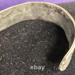 Bracelet de poignet vintage en argent sterling avec perles 43,21 g style navajo ancien 7