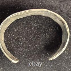 Bracelet de poignet vintage en argent sterling avec perles 43,21 g style navajo ancien 7