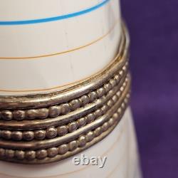 Bracelet de poignet vintage en argent sterling avec perles 43,21 g style navajo ancien 7
