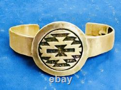 Bracelet en argent sterling Navajo signé Tommy Jackson, vintage, petit, 5.25 pouces